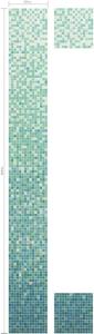China Swimming pool decoration green style mosaic gradation pattern factory