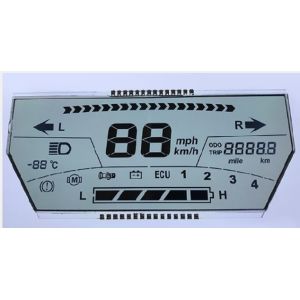China Seven Segment LCD Module TN 6 Digit LCD Display Blue Backlight on sale