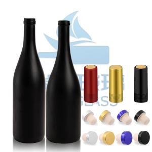 China 500ml/750ml/1500ml Custom Color Borosilicate Glass Wine Bottle with Green Transparency on sale