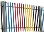 Security Euro Style Colored Metal Palisade Wire Mesh Fence