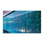 Colored Curved 15mm Float Glass Custom Plexiglass Panels Fabric Tempered