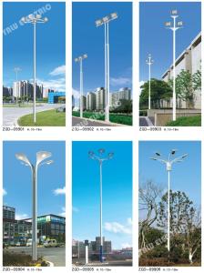 China 18meters Q235 galvanized polygon auto lift street high mast lighting pole with LED lights factory