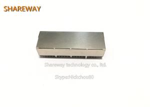China 10-10G Base-TX Low Profile RJ45 Jack , J1N-0007NL RJ45 Multi Port Jack With EMI factory