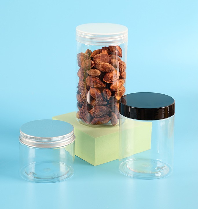 Clear Plastic Jars With Customizable Capacity And Logo Printing