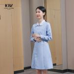 Nursing Medical Nurses Set Uniform Sets Scrub Jogger Suit Ciel Blue Floral for