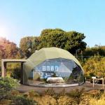 Outdoor luxury 8m Diameter waterproof canopy safari glamping resort round hotel
