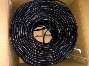 China FTP CAT5E Solid Bare Copper Network Lan Cable Outdoor UV PE AL Foil Shielded on sale