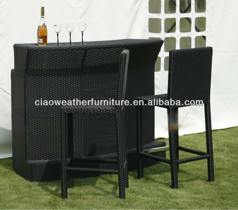 Commercial Furniture Outdoor High Top Folding Table and Chairs Set with Modern Design