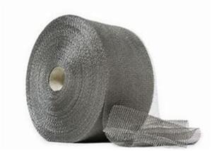China Plain Woven Stainless Steel Knitted Wire Mesh Rolls Customzied Size Silver Yellow factory