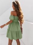 Knitted Short Sleeve MIDI Dress Elegant Women Solid Casual Backless