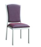 brown PU leather arch back shape aluminium or iron dining chair for restaurant
