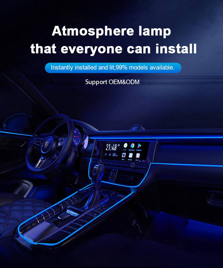 5M EL Car Cold Light Line RGB Neon Interior Atmosphere Light
