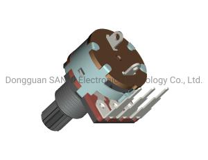 China Horizontal Plastic Shaft Potentiometer 16mm With Rotary Switch RV16801NS factory