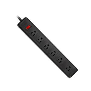 China 6 outlet Metal America Type Extension Socket With On/Off Switch, Surge factory