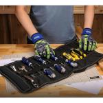 Oxford Backpack Tool Bag Black Multi Pocket Tool Bag With Waist Bag