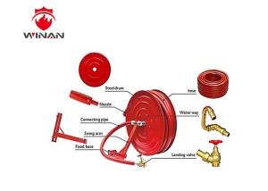 China Wall Mounted First Aid Fire Hose Reel 25mm Or Customized Inside Dia. factory