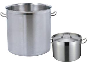 China 12 Litre / 113 Litre Catering Buffet Equipment , Stainless Steel Stockpot With Double Lid factory