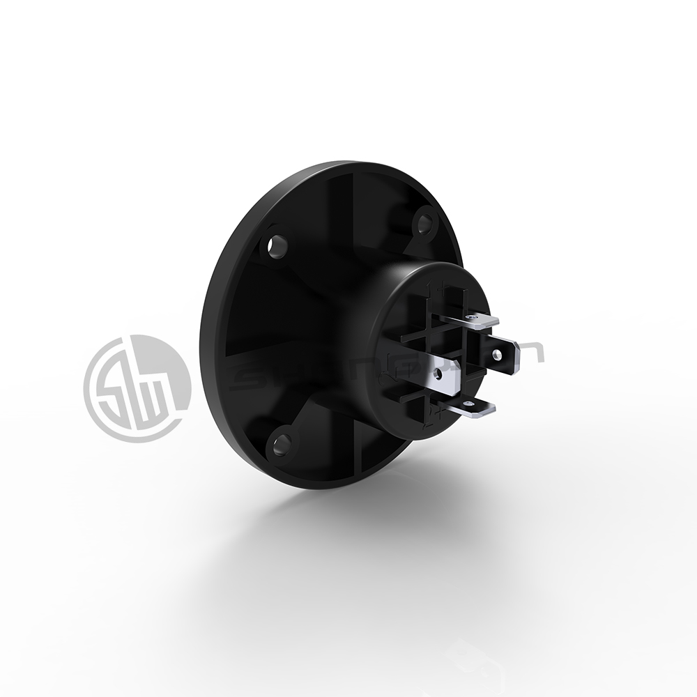 4P Circular Connector Metal Male Socket with Square Terminal and Audio Video Female Speaker Jack 4 Pin Loudspeaker Connector