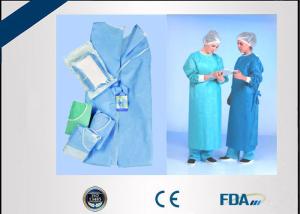 China Disposable Blue Surgical Gown High Performance For Hospital Operation Room factory