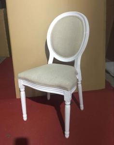 China Restaurant Wedding Dining Chairs Round Back Solid Wooden Material factory