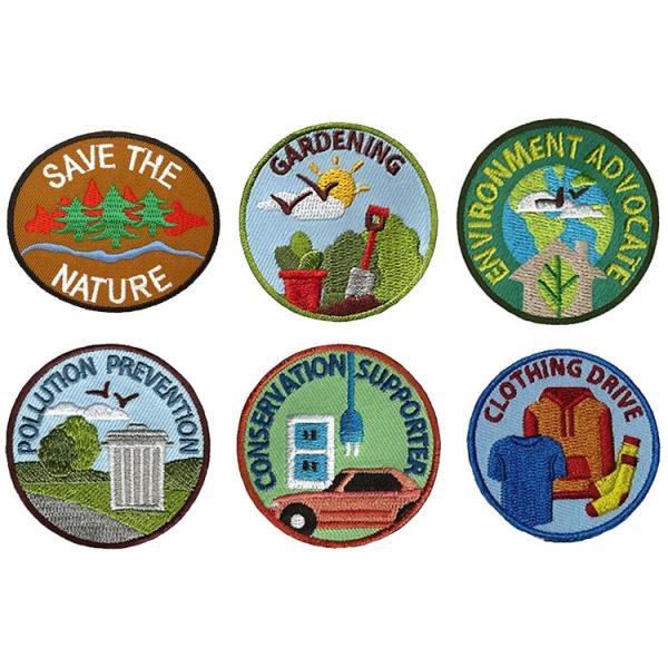 China 120D Cotton Woven Environmental Patches Hook And Loop Backing factory