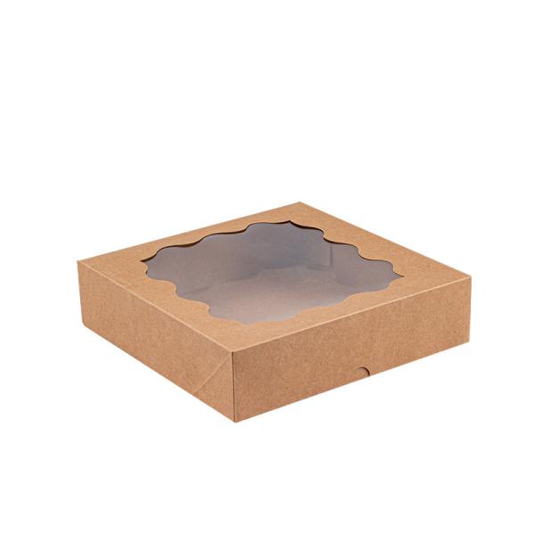 China Sustainable White Paper Cake Box With Clear Window CMYK Pantone Color factory