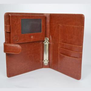 China 4.3 Inch LCD Video Booklet EU Leather Cover With Pocket / Magnetic Switch factory