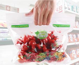 China Antifog Handle Fruit And Vegetable Packaging Grape Plastic Bags For Packaging Vegetables factory