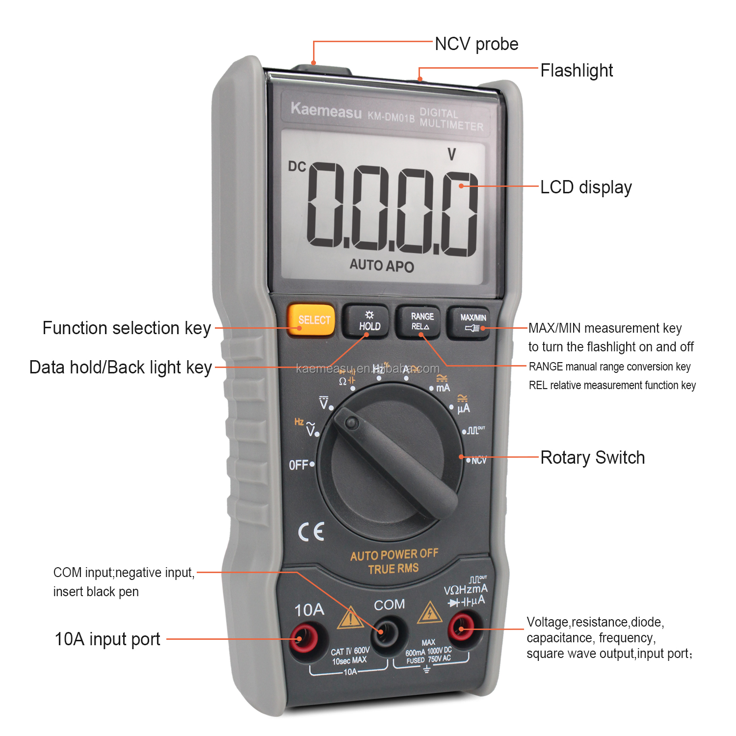 01B Electric Multitester Voltage Current measure Industrial Multimeter Mini portable Smart Digital Car Multimeters