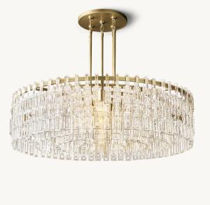 China Contemporary Style LED Foyer Chandelier K9 Glass Crystal Large Size Voltage 85V-265V factory