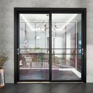 China Double Glass Balcony Aluminum Sliding Door External Sliding Glass Patio Doors factory