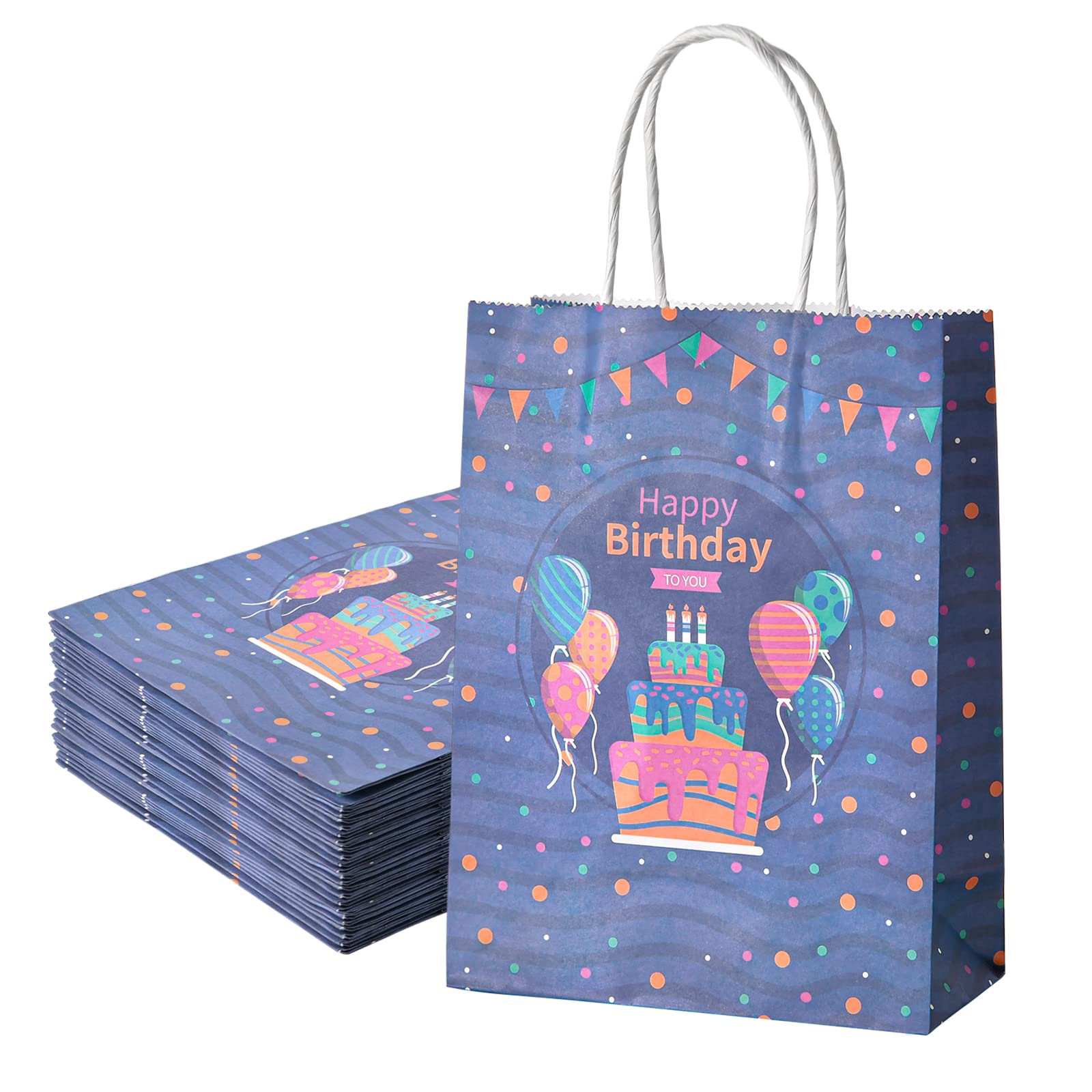 Custom Order Accepted Affordable Kraft Paper Bags for Happy Birthday Candy Packaging