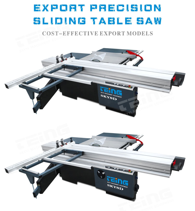 80mm Max. Cutting Height Woodworking Machinery Sliding Table Saw with CE Certification