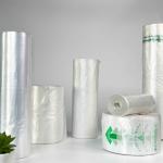 Popular Customizable HDPE Supermarket Clear T Shirt Packaging Bags With Logo