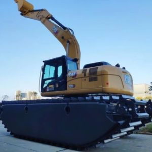 Floating Amphibious Excavator Pontoon Swamp Buggy Conversion Sany SY135
