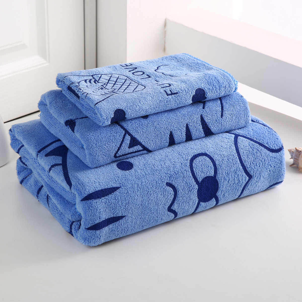 High Praised Cotton Bath Towel Set with Thick Absorbent Design and T/T Payment Term