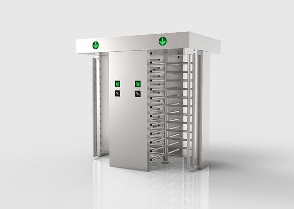 304 Stainless Steel Full Height Turnstile Automatic Left / Right Double Lane