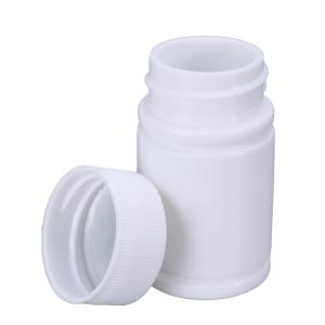 China Empty Plastic White Medicine Bottle for Capsule Storage Packaging 20ml by Food Grade factory