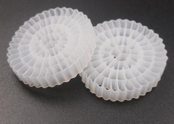 Virgin HDPE Material MBBR Bio Media K5 White Color With 25*4mm Size For IFAS