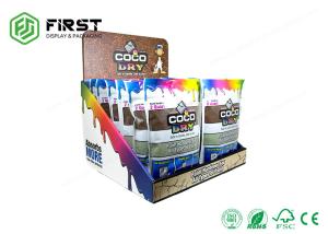 China Foldable Retail Cardboard Counter Paper Display Box Stands Custom Logo For Promotion factory