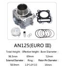 Suzuki Motorcycle Cylinder Block Kit 52mm Bore Diameter With Customized Logo