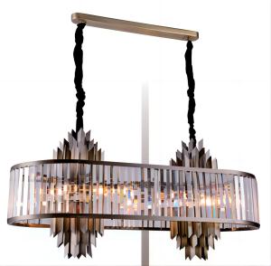 China ISO9001 BSCI Energy Saving Smokey Gray Crystal Commercial Chandelier Custom Service factory