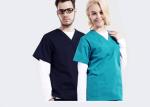 Dense Stitching Scrubs Medical Uniforms Double Needle Sewing For Men And Women