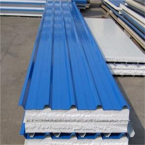 China 0.476mm double steel 14kg eps inuslated sandwich roof panel 5800x1050x100mm factory