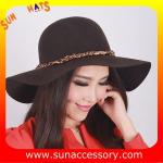 8300401 Sun Accessory customized winner fashion 100% Australia wool felt floppy