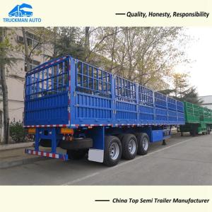 China 60T Loading 3 Axle Fence Semi Trailer With 12R22.5 Tire factory