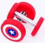 Captain America Dumbbells Round Headed PU Coated Dumbbells Sports And Fitness