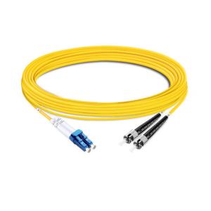 China 7m (23ft) Duplex OS2 Single Mode LC UPC to ST UPC PVC (OFNR) Fiber Optic Cable factory