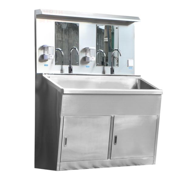 Stainless Steel Double-Person Hand Wash Sink for Laboratories and Electronics