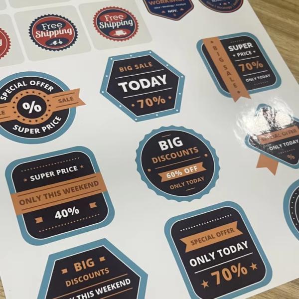 90gsm Inkjet Printing Sticker Glossy Coating Front Paper For Label Material